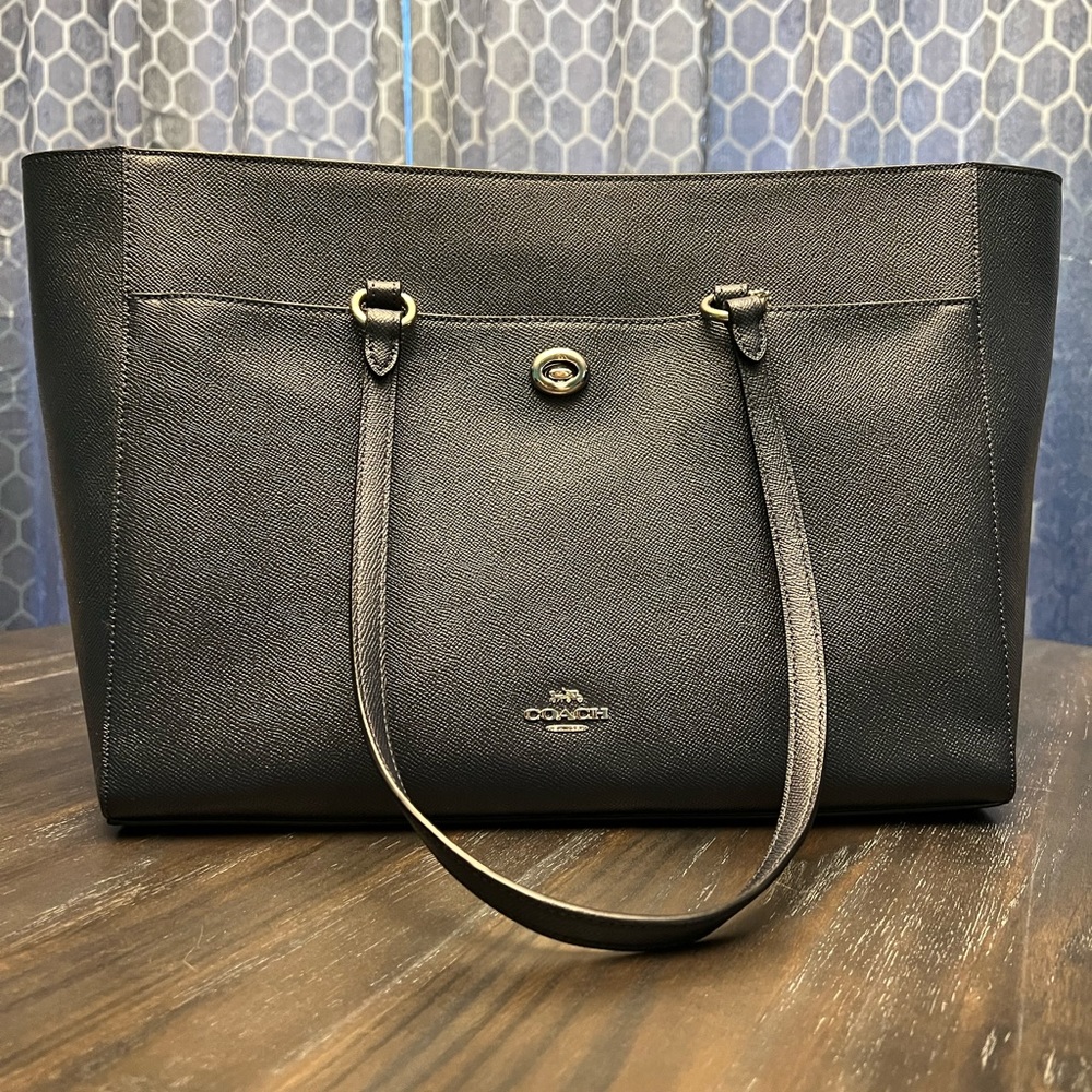 Coach Navy Folio Tote